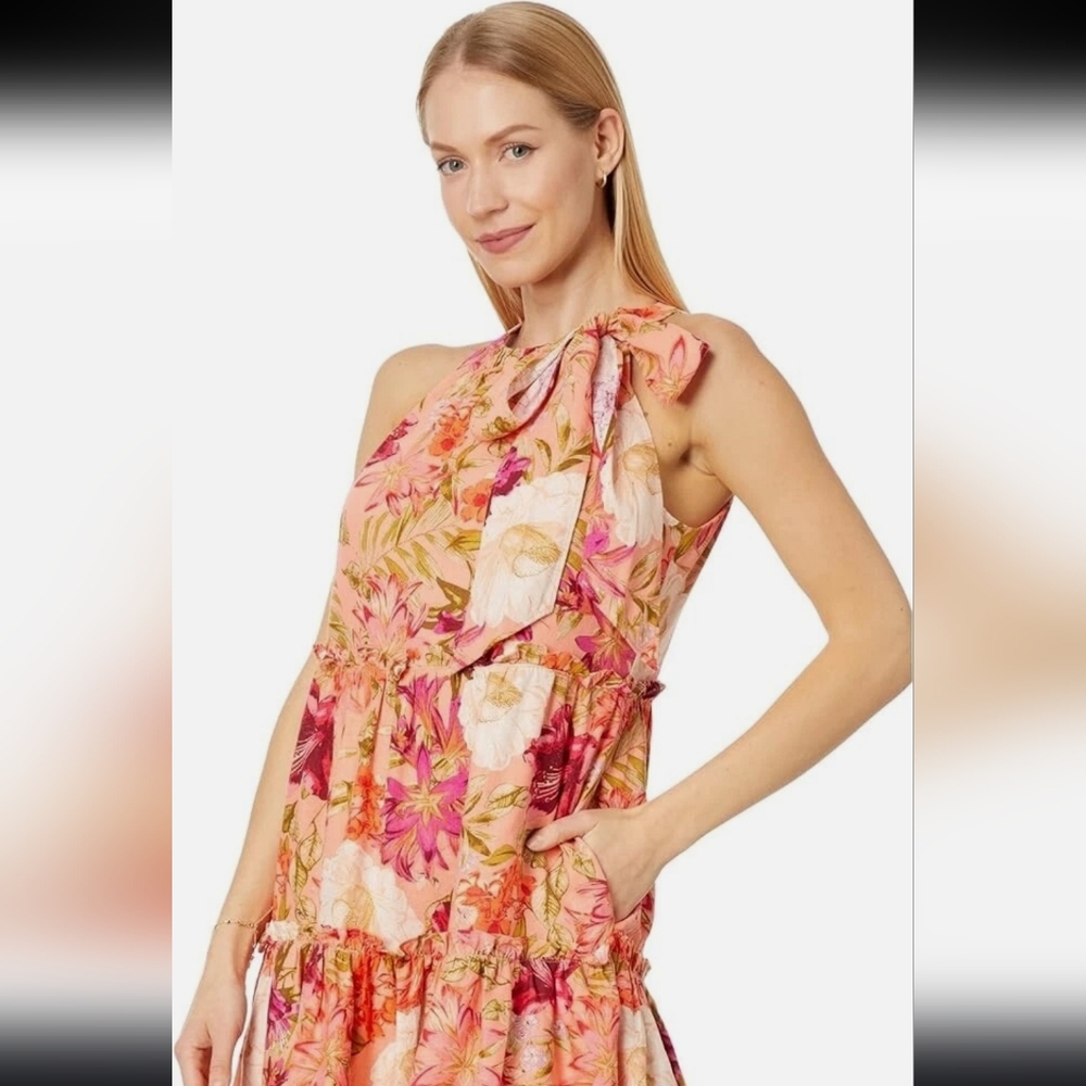 VINCE CAMUTO Floral Halter Neck Dress - Picture 7 of 8
